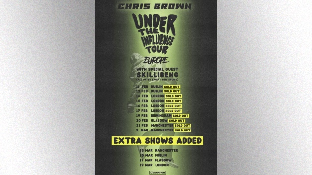 Chris Brown adds dates to international leg of Under the Influence tour